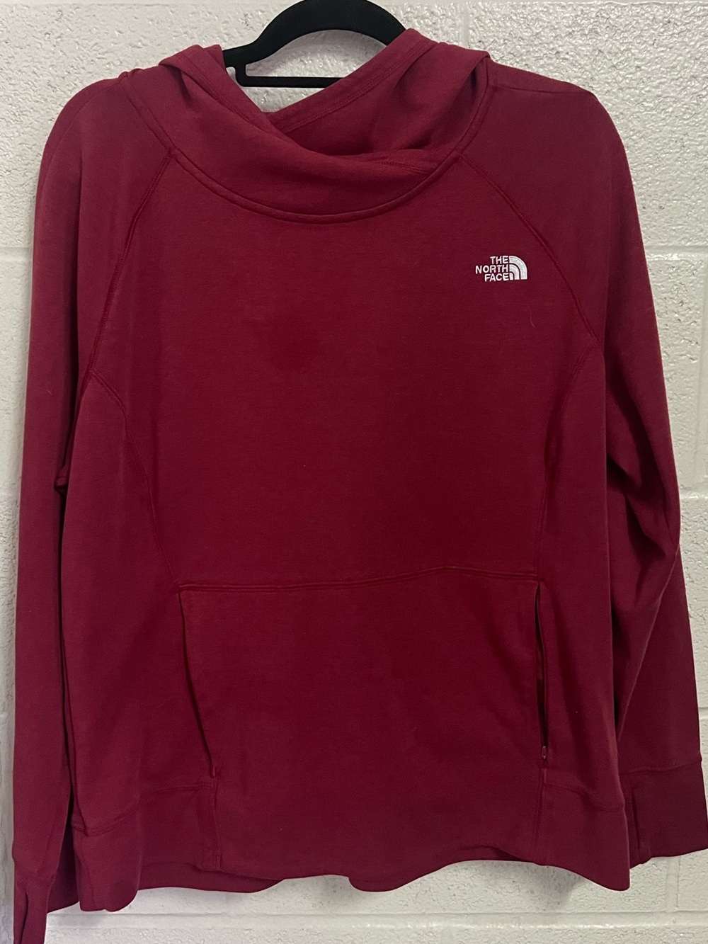 The North Face Women's Wine Red Hooded Pullover Sweater